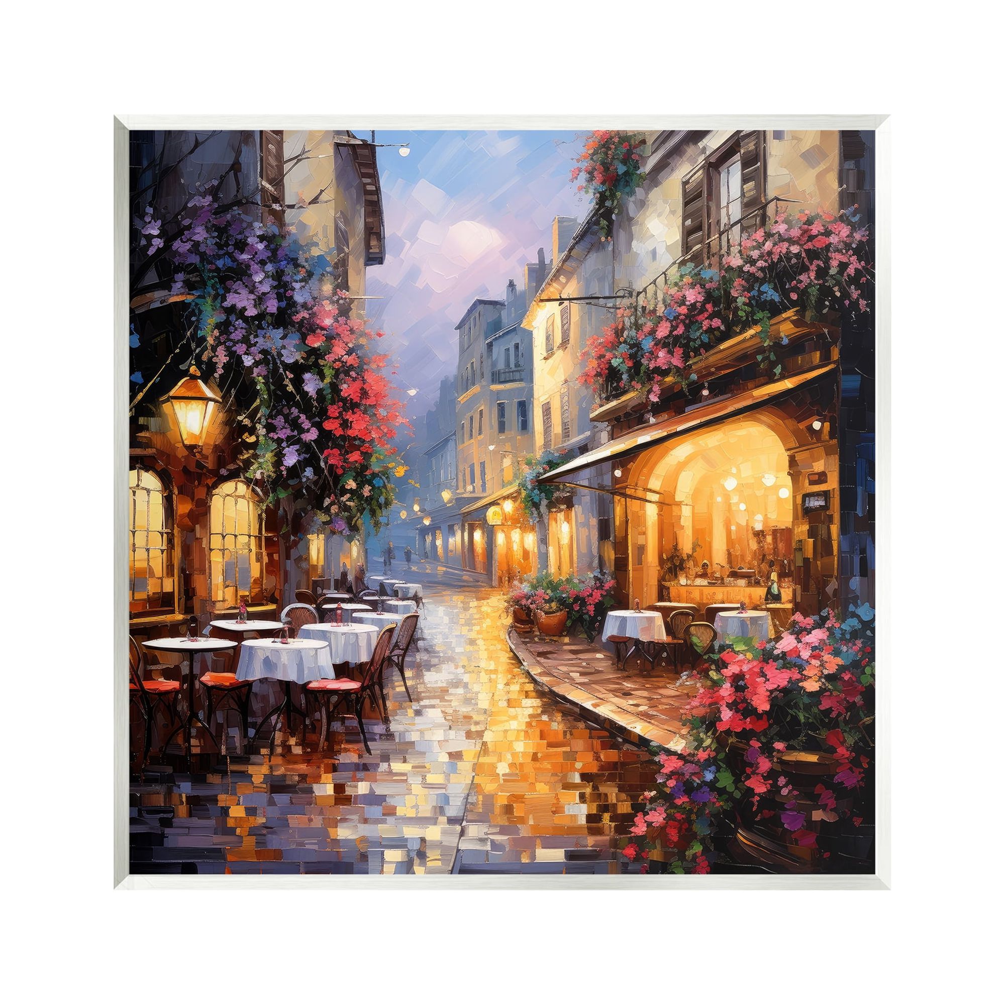 Stupell Industries Floral French Bistro Travel & Places Painting Unframed Art Print Wall Art, 12 x 12