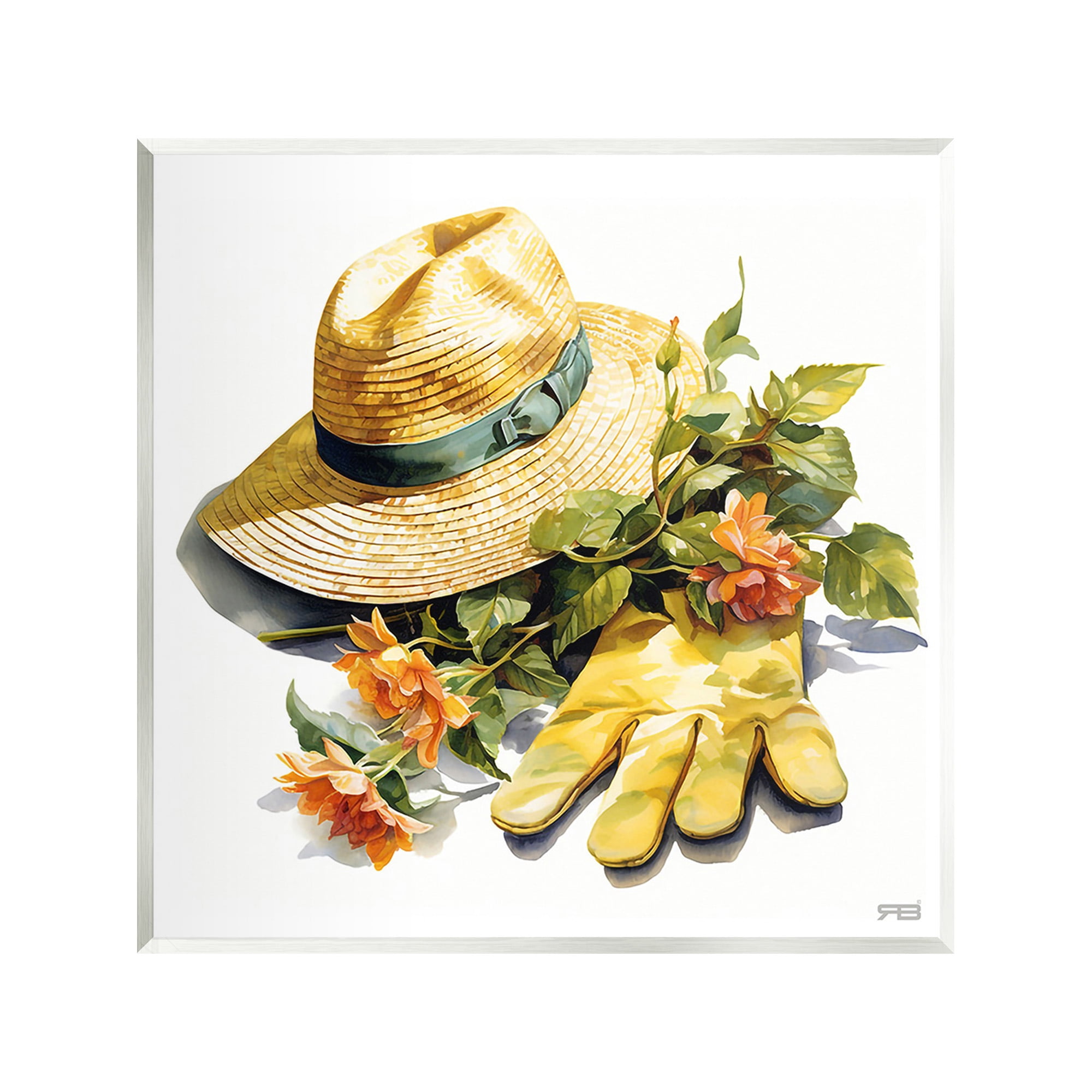 Stupell Industries Floral Gardening Gear Botanical & Floral Painting Unframed Art Print Wall Art, 12 x 12