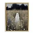 thumbnail image 1 of Floral Ghostie in Field Gold Floating Frame Canvas Art, 25 x 31, Made In USA, 1 of 8