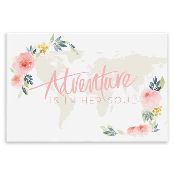 Stupell Industries Floral Girl's Adventure Plants & Flowers Painting Unframed Art Print Wall Art, 19 x 13
