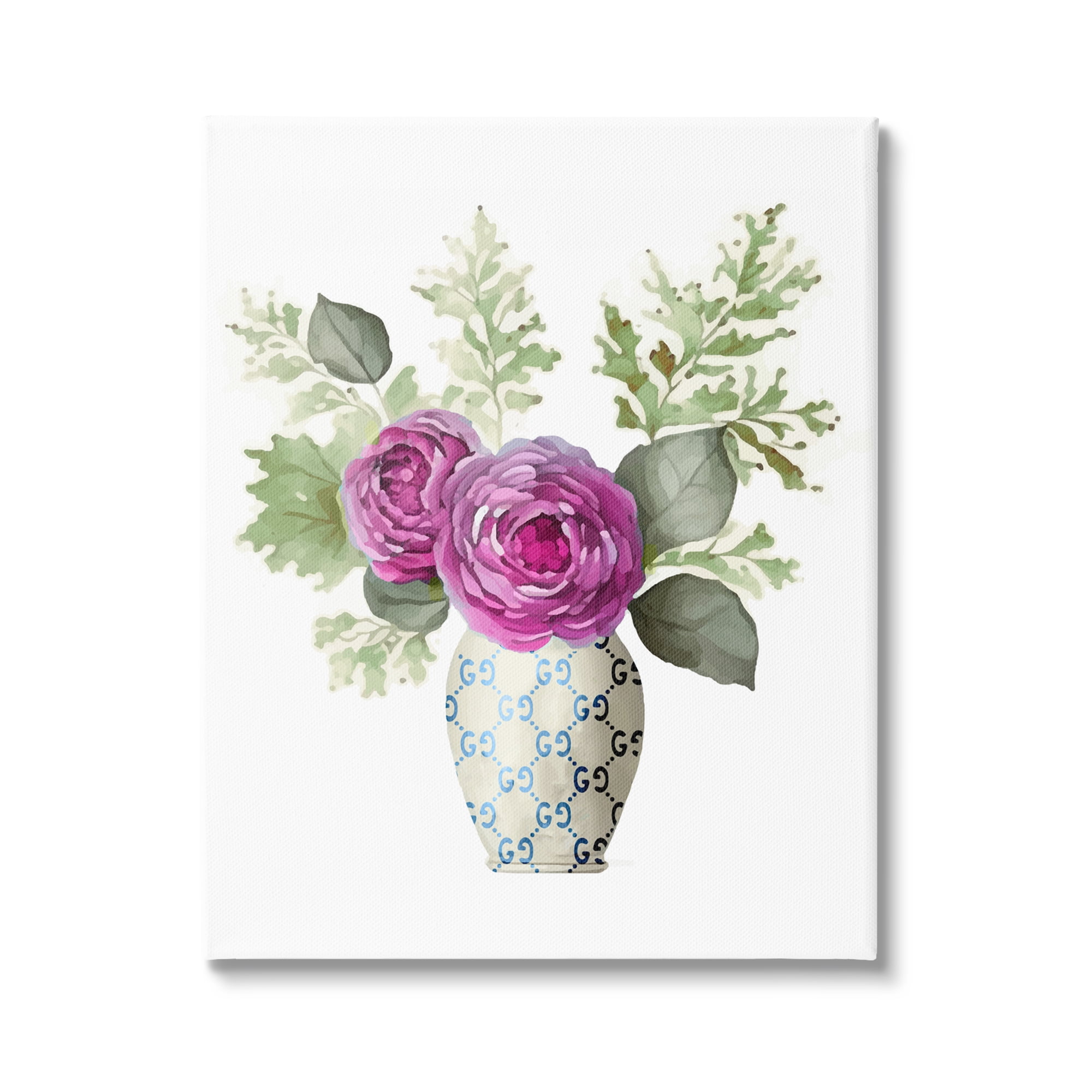 Stupell Industries Floral Glam Bouquet Botanical & Floral Painting Gallery Wrapped Canvas Print Wall Art, 24 x 30