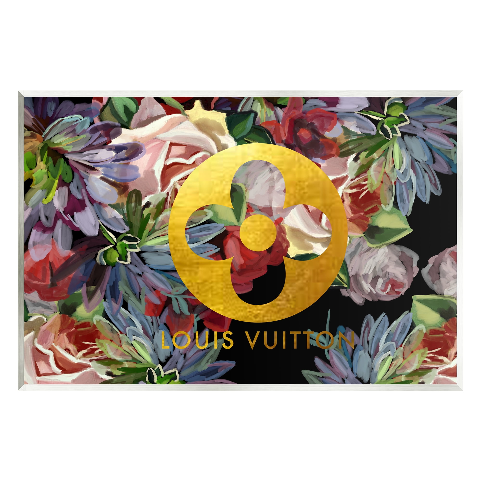 Stupell Industries Floral Glam Fashion Logo Botanical & Floral Painting Unframed Art Print Wall Art, 19 x 13