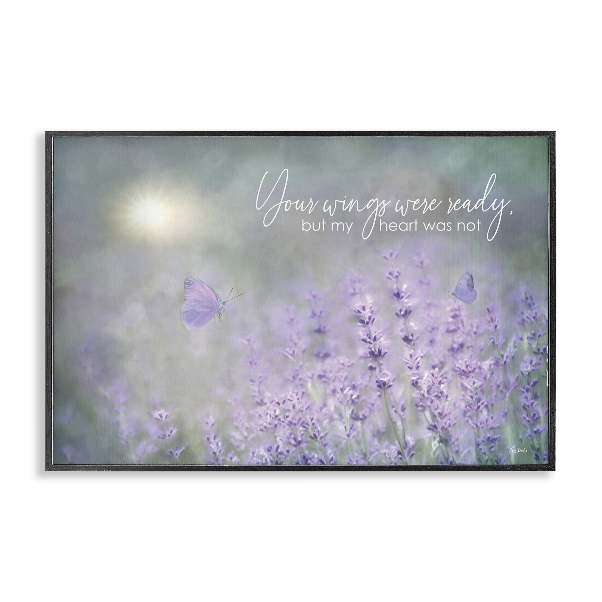 Stupell Industries Floral Grief Quote Plants & Flowers Painting Black Framed Art Print Wall Art, 18 x 12