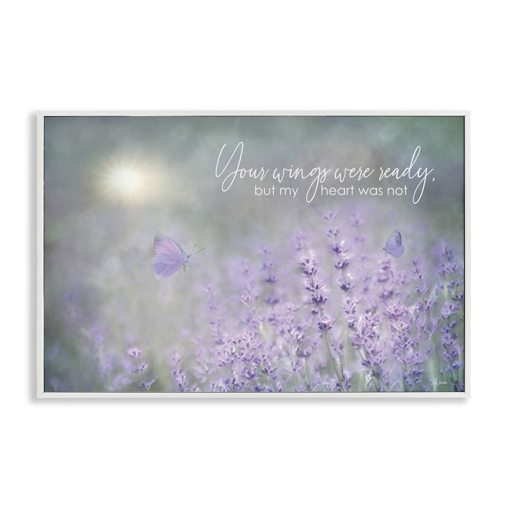 Stupell Industries Floral Grief Quote Plants & Flowers Painting White Framed Art Print Wall Art, 18 x 12