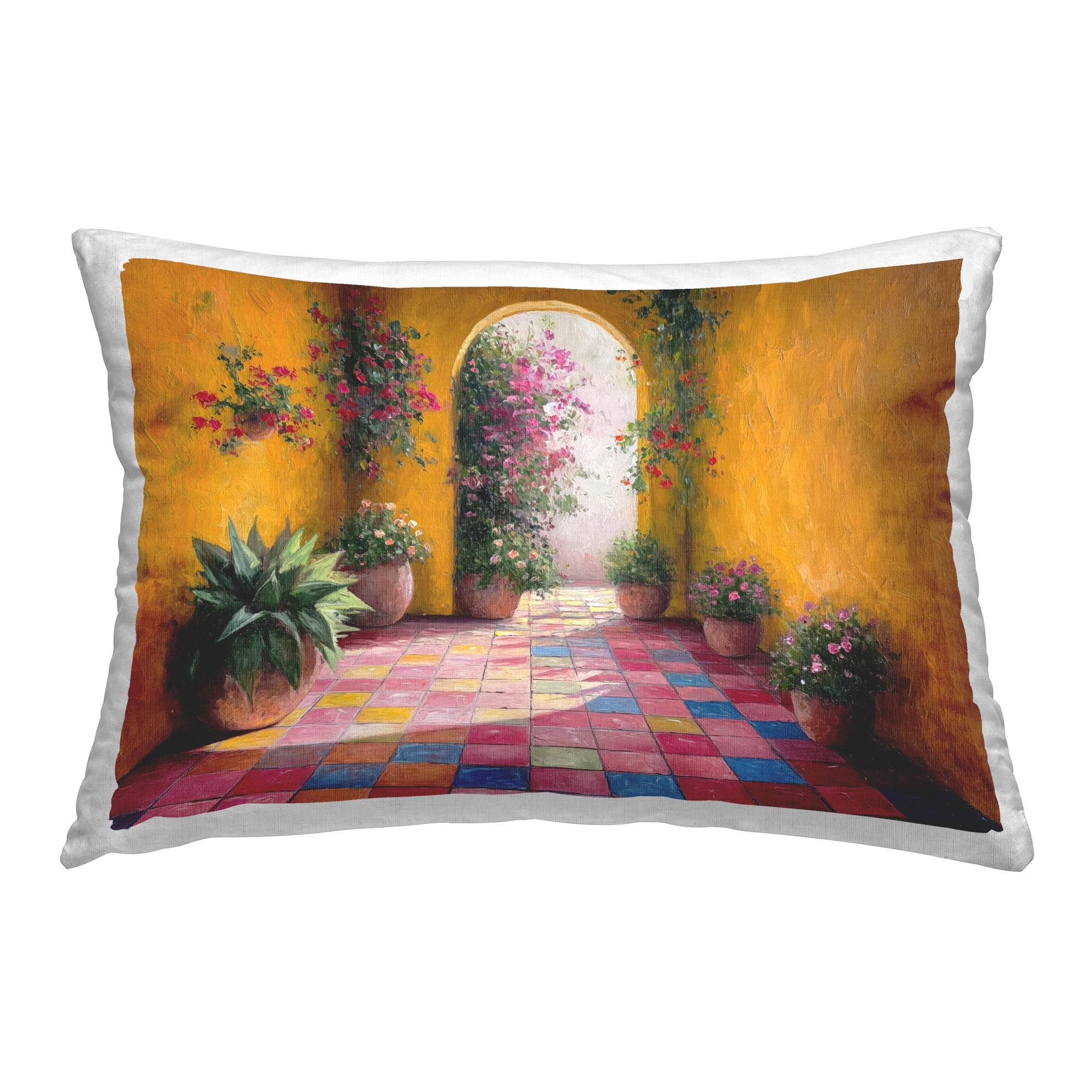 Stupell Industries Floral Hacienda Archway Decorative Printed Throw Pillow Design by Imagine It Images