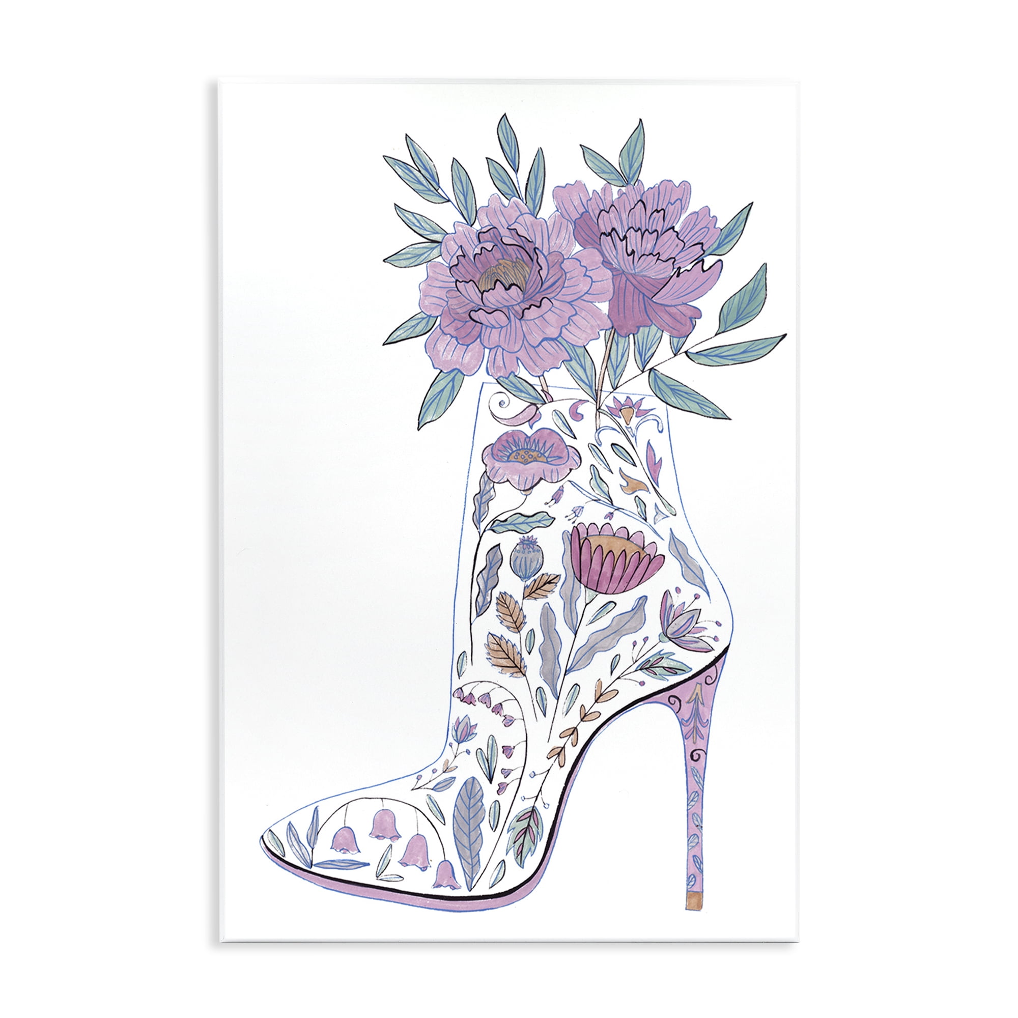 Stupell Industries Floral Heel Bouquet Botanical & Floral Painting Unframed Art Print Wall Art, 10 x 15