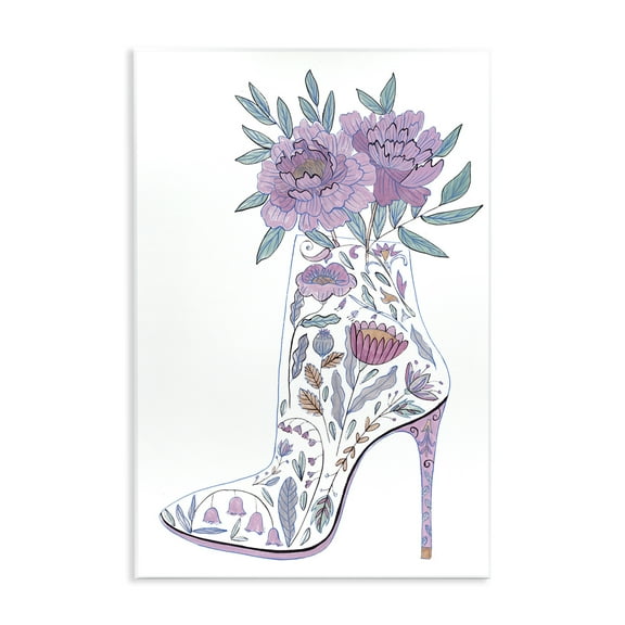 Stupell Industries Floral Heel Bouquet Botanical & Floral Painting Unframed Art Print Wall Art, 10 x 15