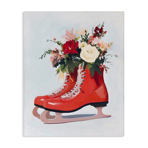 Stupell Industries French Country Floral Ice Skates Canvas Art, 30 x 40, by The Prints Vibe