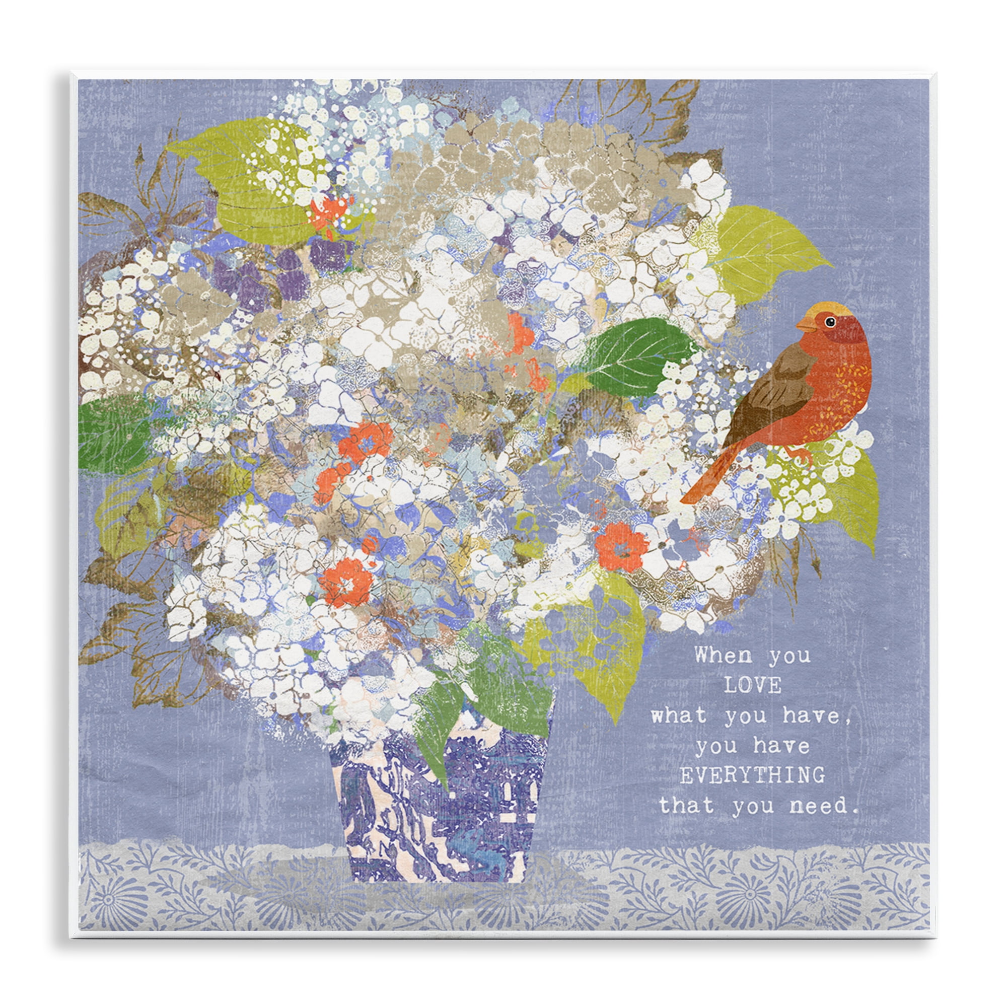 Stupell Industries Floral Inspiration On Love Wall Plaque Art, design by Suzanne Nicoll