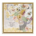 thumbnail image 1 of Stupell Industries Shabby Chic Floral Inspirations Grateful Heart Gold Floating Frame Canvas Art, 25 x 25, by Suzanne Nicoll, 1 of 8