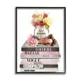 thumbnail image 1 of Stupell Industries Floral Jar and Brushes Glam Fashion Book Pile Design by Ziwei Li, 1 of 7