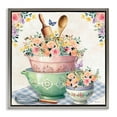thumbnail image 1 of Stupell Industries Floral Kitchen Bowls Stack Food & Beverage Painting Gray Floater Framed Canvas Art Print Wall Art, 18 x 18, 1 of 10