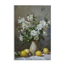 Stupell Industries Floral Lemons Still Life Wall Plaque Art design by LSR Design Studio, 15 x 10