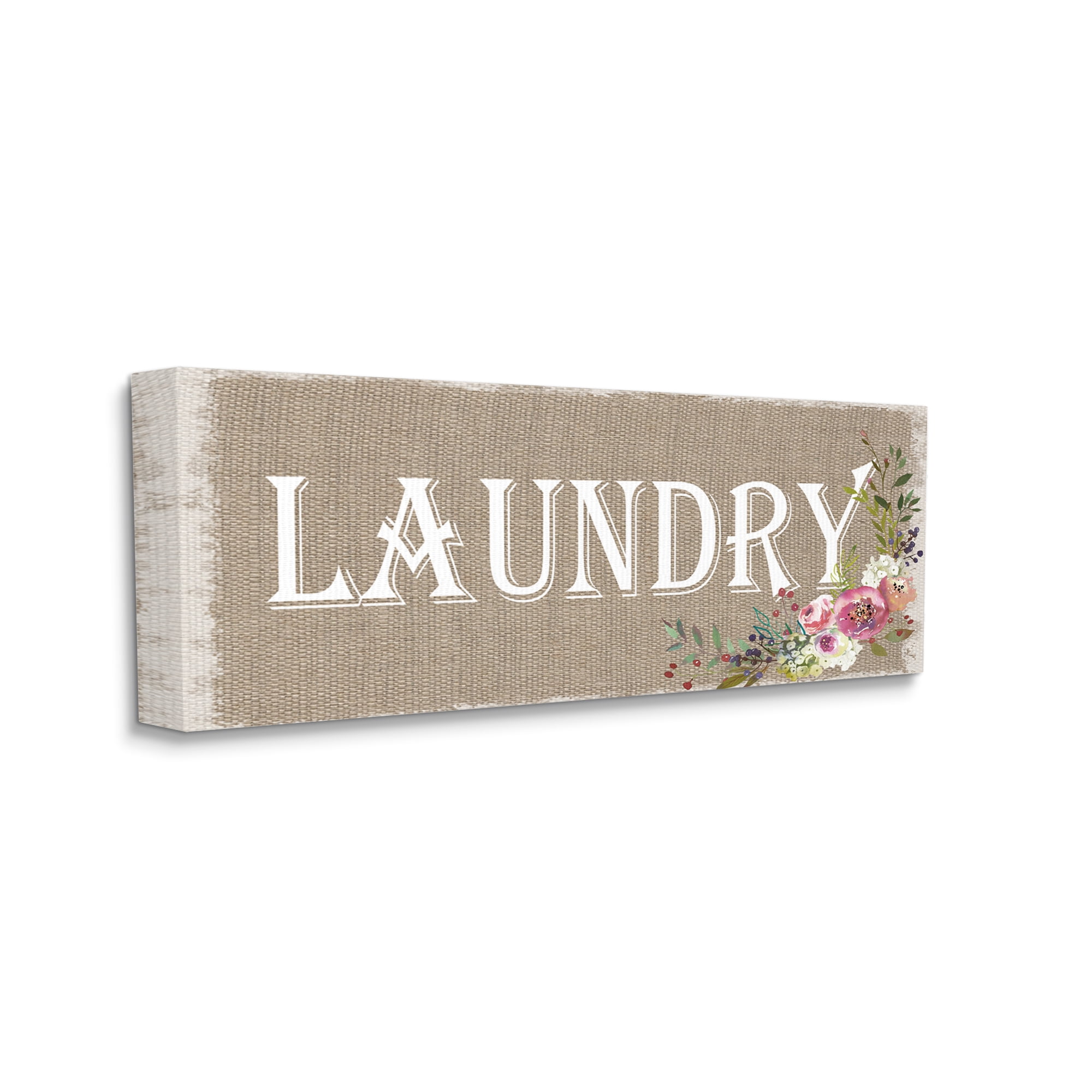 Stupell Industries Floral Linen Laundry, 17 x 40,Design by Sheri Hart