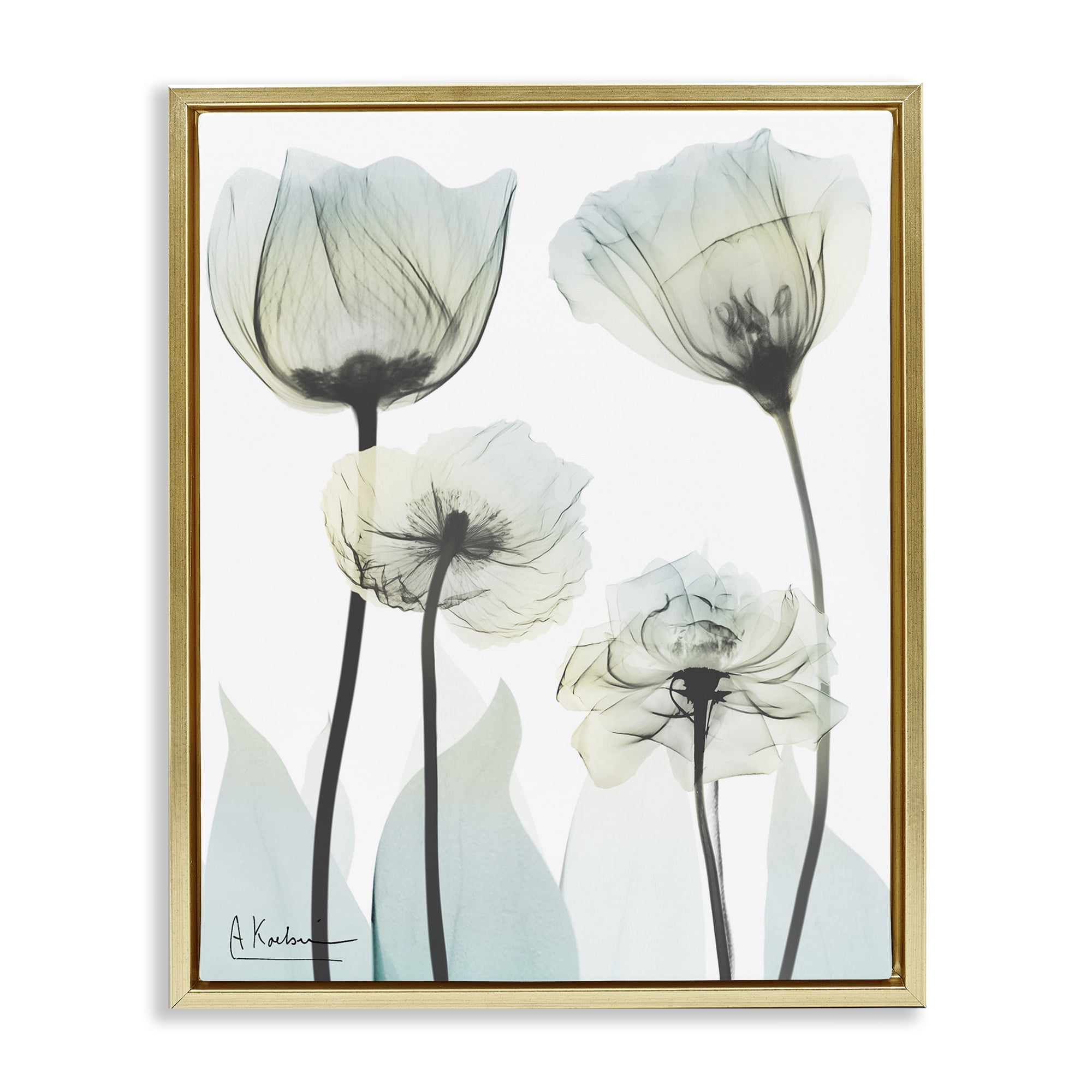Stupell Industries Floral Luxury Of Creation Gold Framed Floater Canvas Wall Art, design by Albert Koetsier