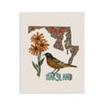 thumbnail image 1 of Stupell Industries Floral Maryland State Botanical & Floral Painting Unframed Art Print Wall Art, 11 x 14, 1 of 8
