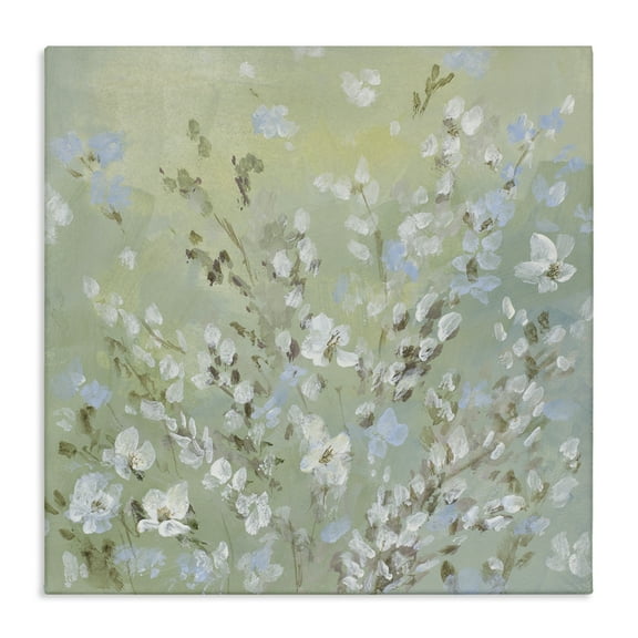 Stupell Industries Floral Meadow Wispy Willows Floral & Botanical Painting Wrapped Canvas Art Print Wall Art, 17 x 17