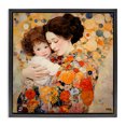 thumbnail image 1 of Stupell Industries Traditional Floral Mother & Baby Black Floating Frame Canvas Art, 18 x 18, by RB, 1 of 8