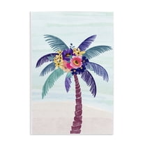 Stupell Industries Floral Palm Tree Beach Plants & Flowers Painting Unframed Art Print Wall Art, 10 x 15