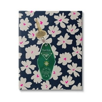 Stupell Industries Floral Patterned Glam Key Beauty & Fashion Painting Gallery Wrapped Canvas Art Print Wall Art, 16 x 20