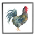 thumbnail image 1 of Stupell Industries Floral Patterned Rooster Animals & Insects Painting Black Framed Art Print Wall Art, 24 x 24, 1 of 9