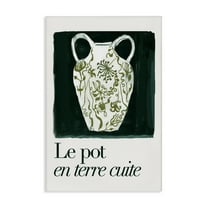 Stupell Industries Floral Pot Vase History & Language Painting Wrapped Canvas Art Print Wall Art, 16 x 24