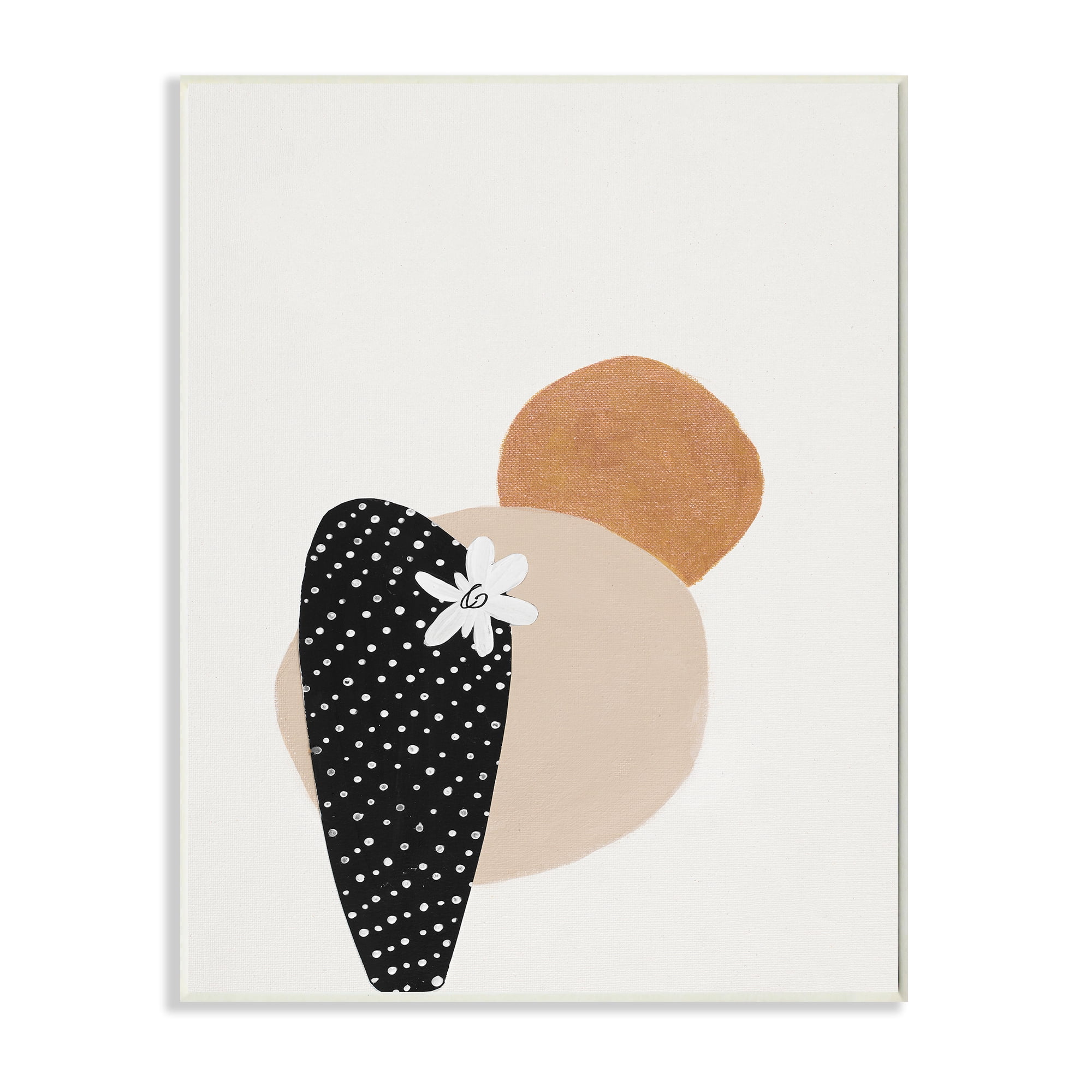 Stupell Industries Floral Prickly Pear Cactus Terracotta Abstract Abstract Painting Gallery Wrapped Canvas Art Print Wall Art, 24 x 30