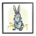 thumbnail image 1 of Stupell Industries Floral Rabbit & Mushrooms Animals & Insects Painting Black Framed Art Print Wall Art, 1 of 8