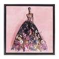 thumbnail image 1 of Stupell Industries Art Deco Floral Reverie Gown Black Floating Frame Canvas Art, 25 x 25, by Svetlana Aleynikova, 1 of 8