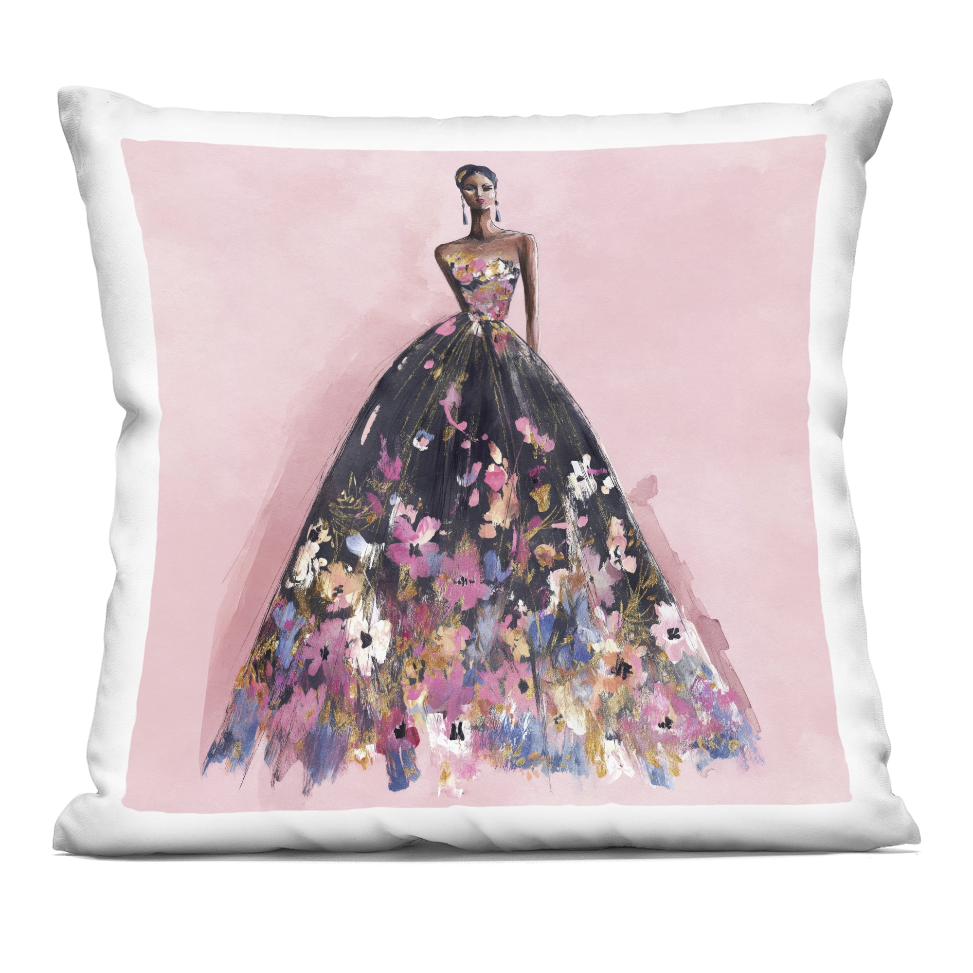 Stupell Industries Floral Reverie Gown Decorative Printed Throw Pillow, design by Svetlana Aleynikova, 18 x 7 x 18