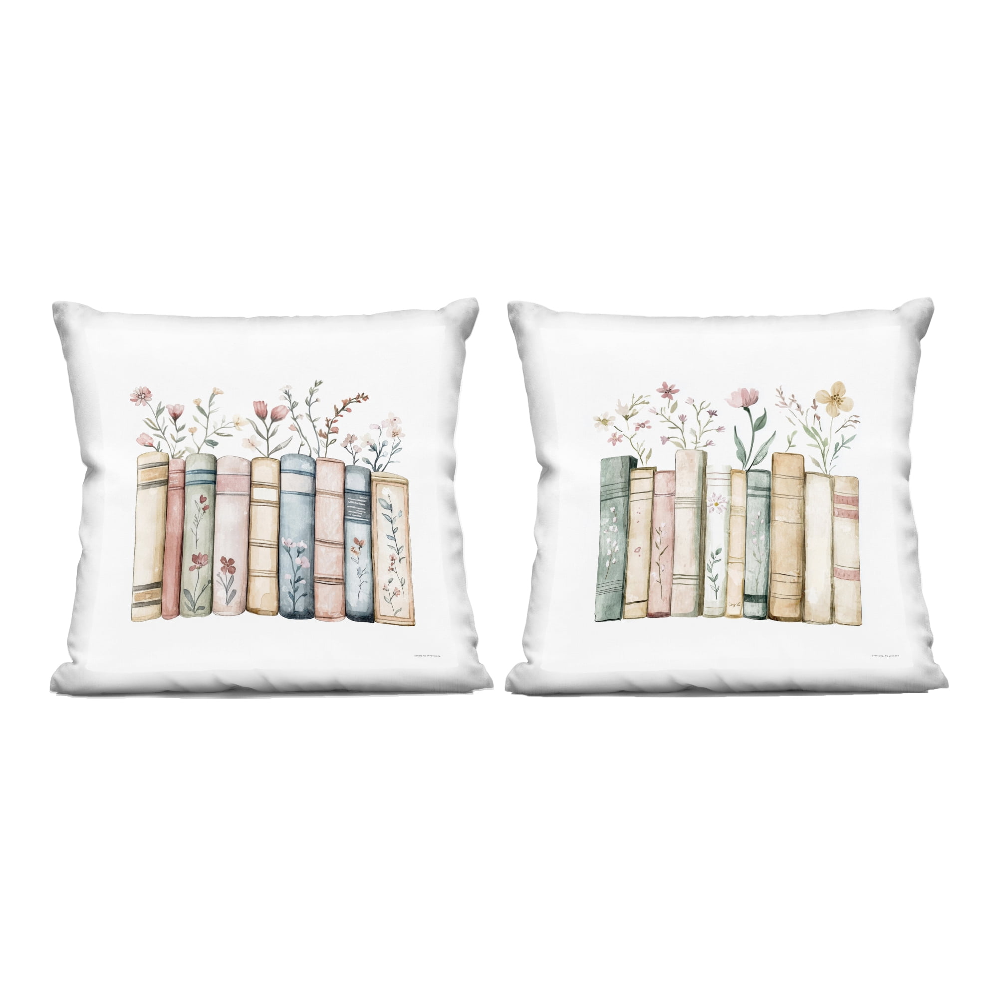 Stupell Industries Floral Stories & Blossoms 2 Piece Decorative Printed Throw Pillow Set, design by Svetlana Aleynikova