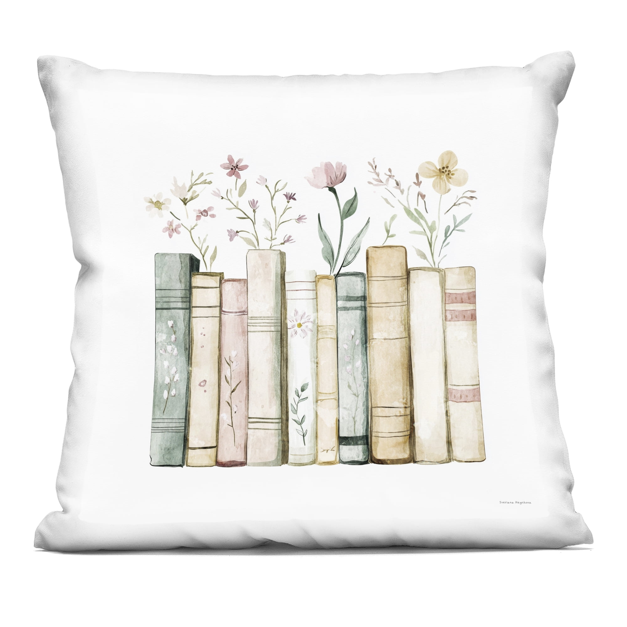 Stupell Industries Floral Stories Library Decorative Printed Throw Pillow, design by Svetlana Aleynikova