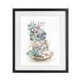 thumbnail image 1 of Stupell Industries French Country Floral Teacup Chinoiserie Black Framed Print Under Glass, 13 x 16, by Kim Allen, 1 of 8