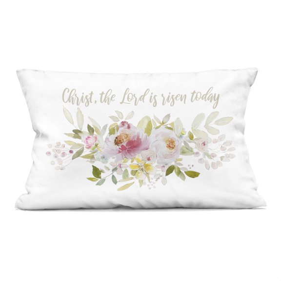 Stupell Industries Floral The Lord Is Risen Decorative Printed Throw Pillow, design by Patricia Pinto