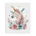 thumbnail image 1 of Stupell Industries Shabby Chic Floral Unicorn with Gold Details Canvas Art, 24 x 30, by LSR Design Studio, 1 of 8