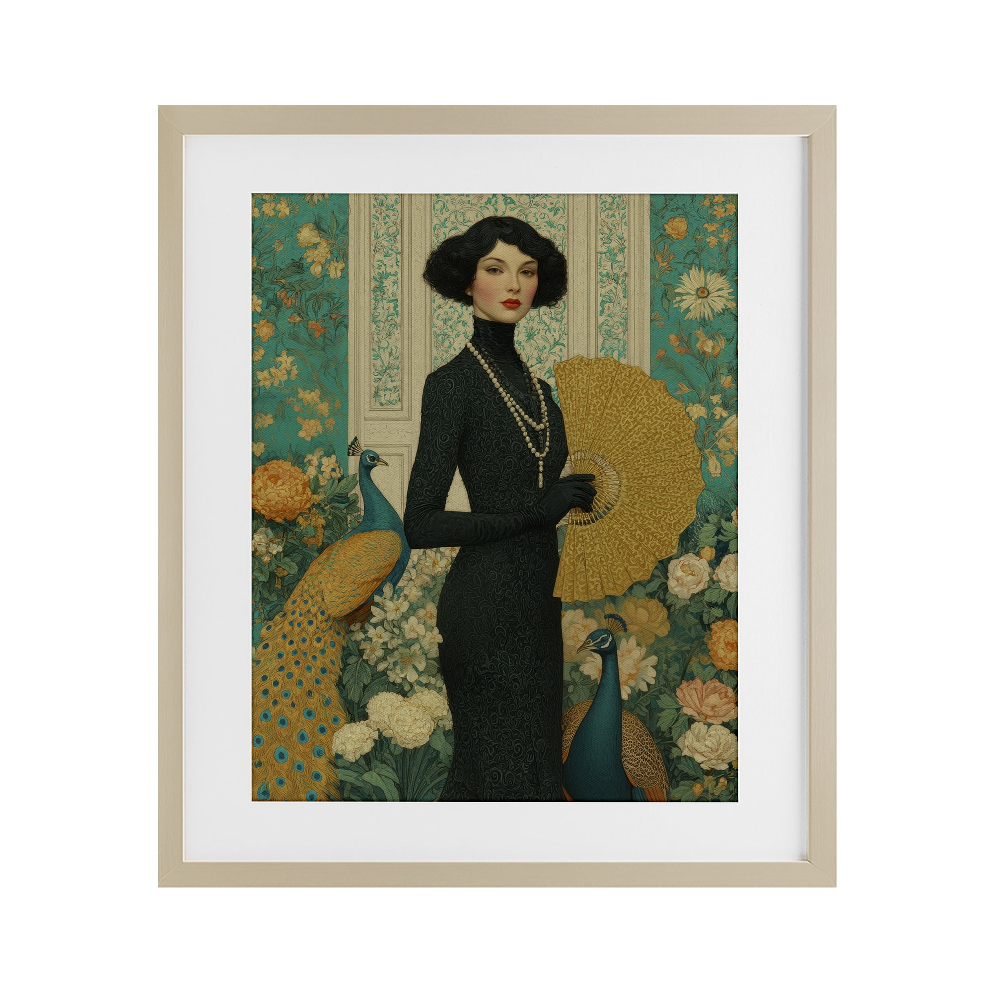 Stupell Industries Floral Velvet Reign Birch Framed Print Under Glass, design by A Barefoot Stylist