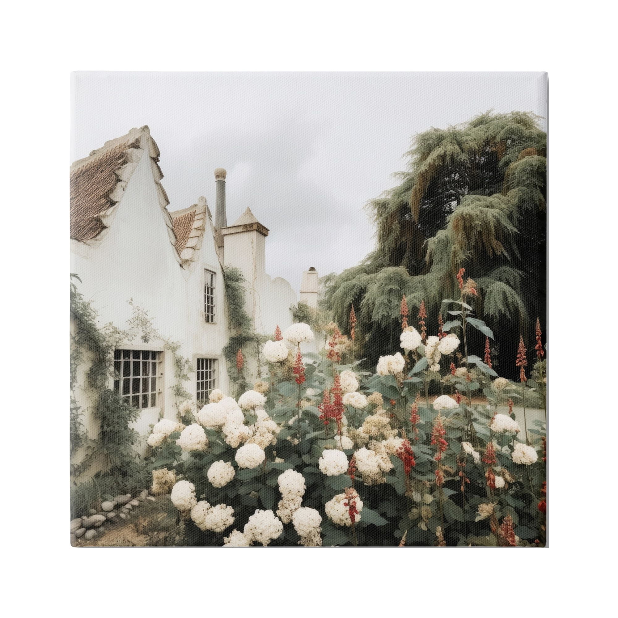 Stupell Industries Floral Villa Garden Botanical & Floral Photography Gallery Wrapped Canvas Art Print Wall Art, 17 x 17
