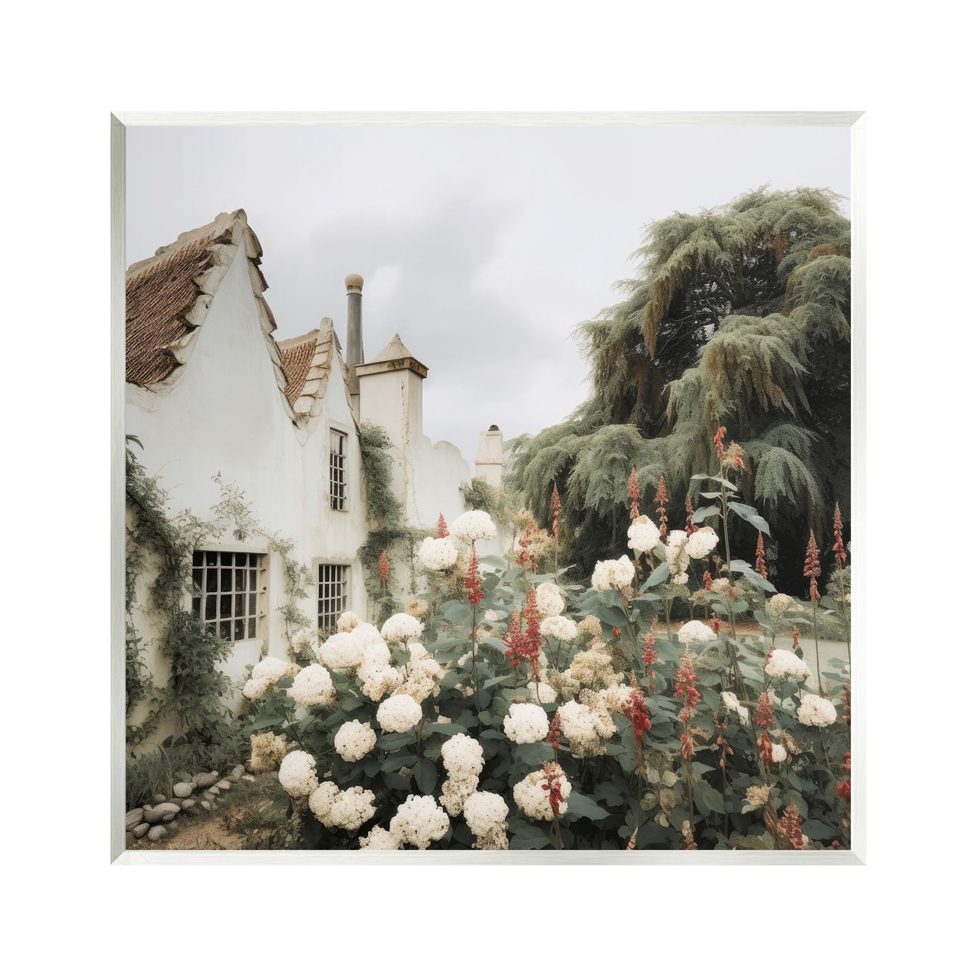 Stupell Industries Floral Villa Garden Botanical & Floral Photography Unframed Art Print Wall Art, 12 x 12
