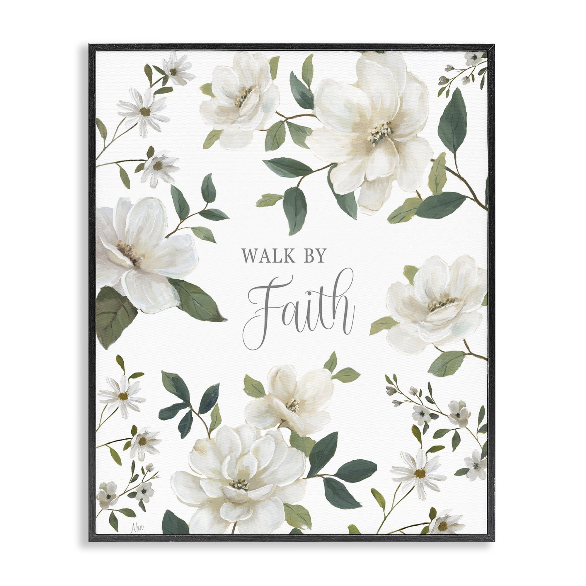 Stupell Industries Floral Walk By Faith Black Framed Giclee Art, design by Nan