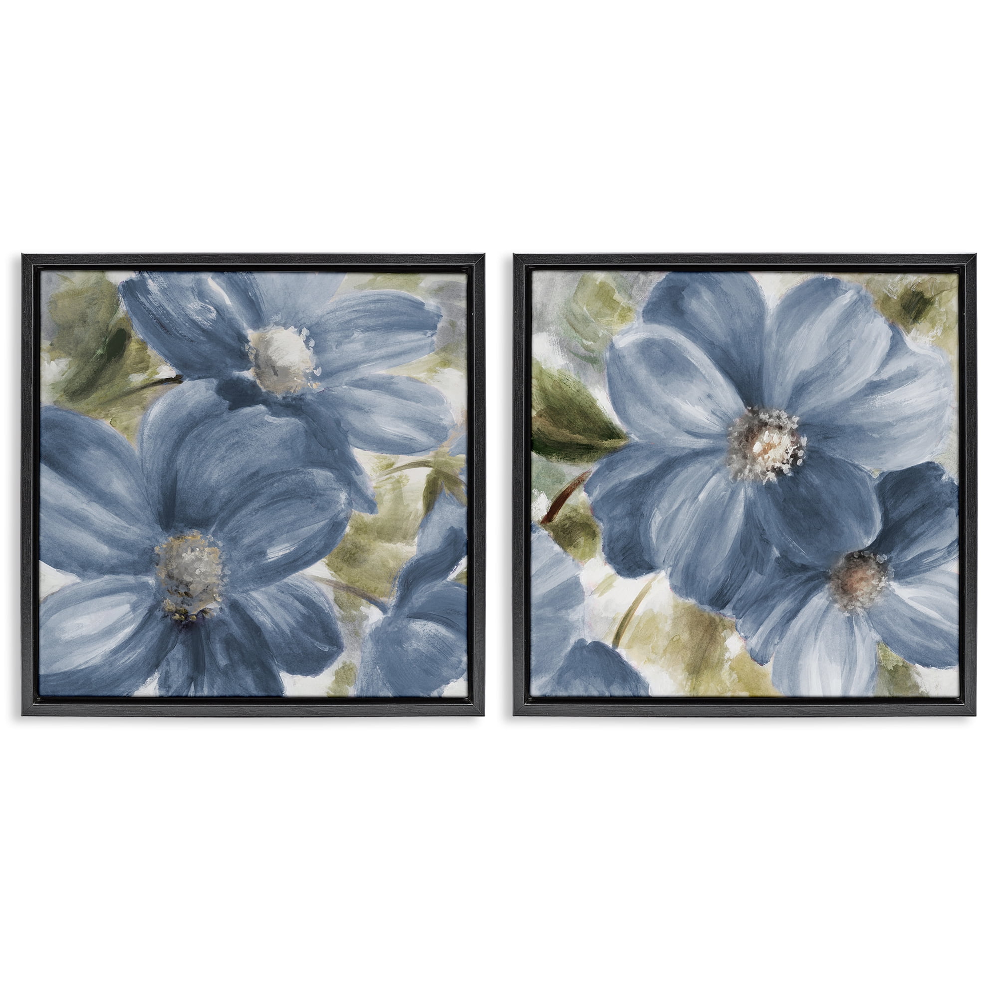 Stupell Industries Floral Walk in Beauty 2 Piece Black Framed Floater Canvas Set, design by Lanie Loreth