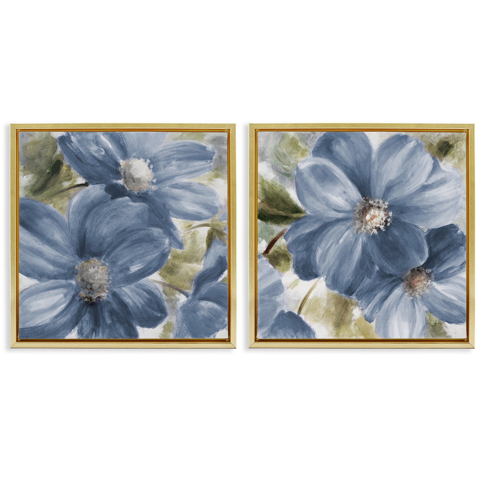 Stupell Industries Floral Walk in Beauty 2 Piece Gold Framed Floater Canvas Set, design by Lanie Loreth