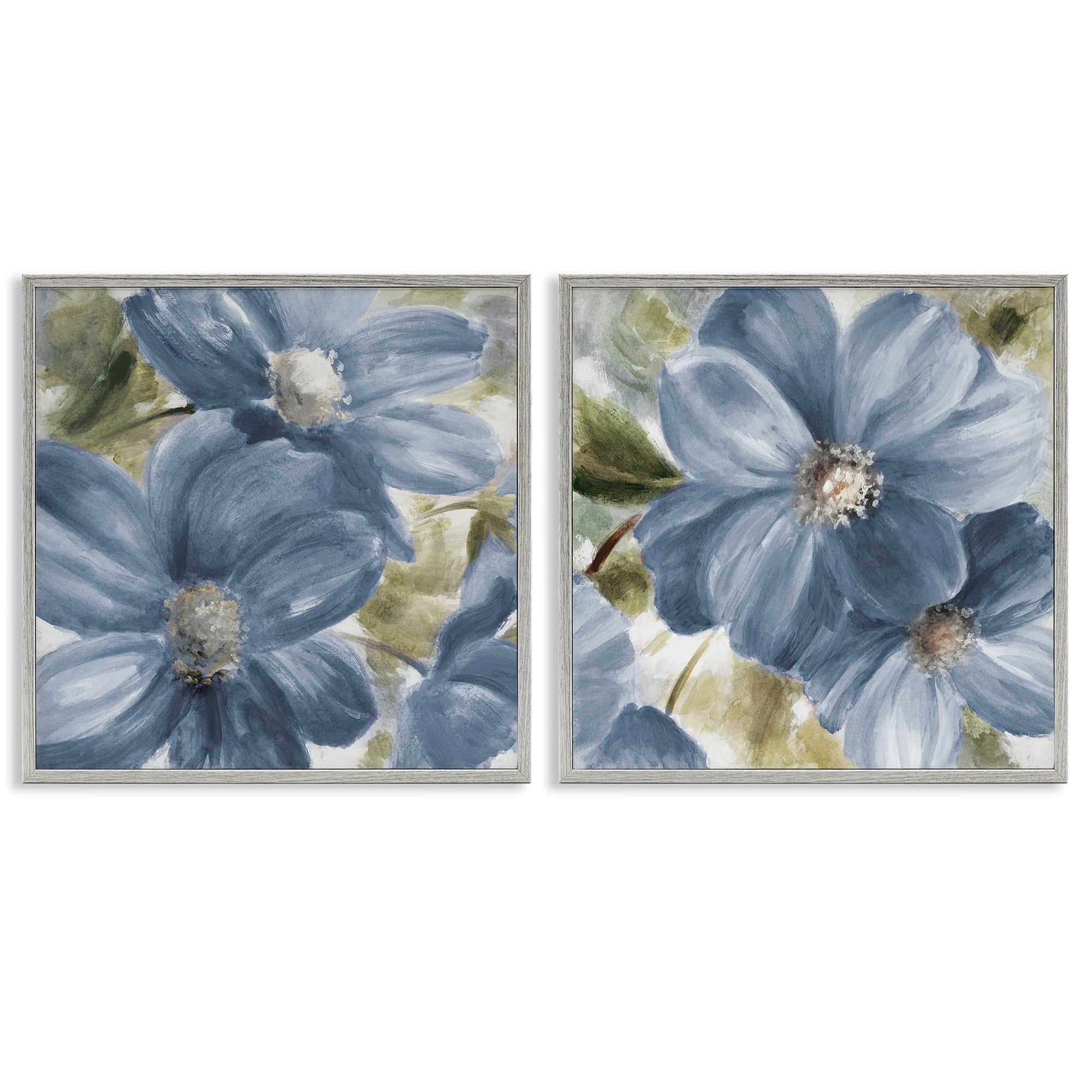 Stupell Industries Floral Walk in Beauty 2 Piece Gray Framed Giclee Art Set, design by Lanie Loreth