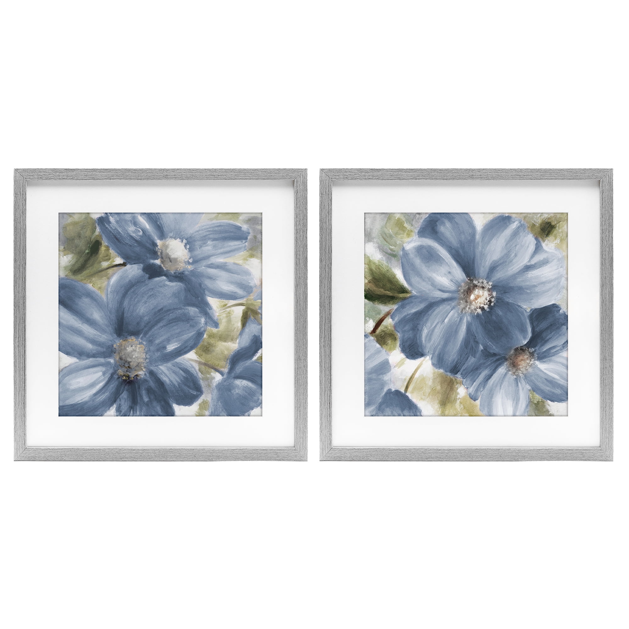 Stupell Industries Floral Walk in Beauty 2 Piece Gray Framed Print Under Glass Set, design by Lanie Loreth