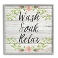 thumbnail image 1 of Stupell Industries Floral Wash Soak Relax Floral Wood, 24 x 24,Design by Sean Parnell, 1 of 6