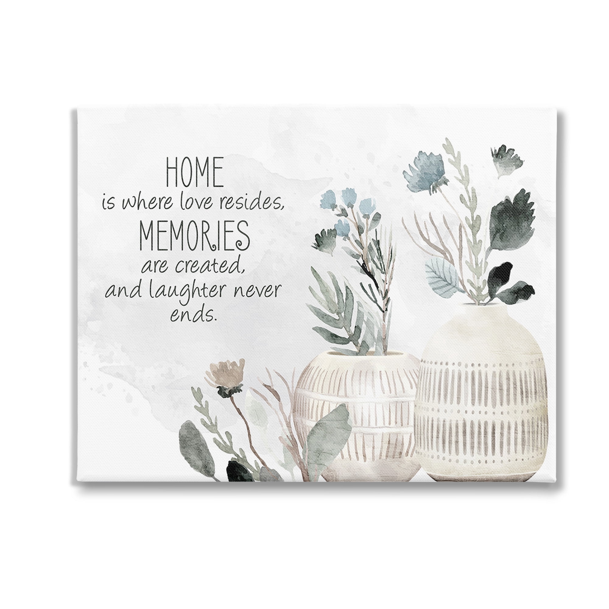 Stupell Industries Floral Where Love Resides Inspirational Painting Gallery Wrapped Canvas Art Print Wall Art, 30 x 24