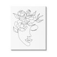 thumbnail image 1 of Stupell Industries Floral Woman Face Line Doodle Graphic Art Gallery Wrapped Canvas Print Wall Art, Design by JJ Design House LLC, 1 of 7
