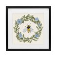 thumbnail image 1 of Stupell Industries French Country Floral Wreath Bee Celebration Black Framed Print Under Glass, 16 x 16, by Lucille Price, 1 of 8