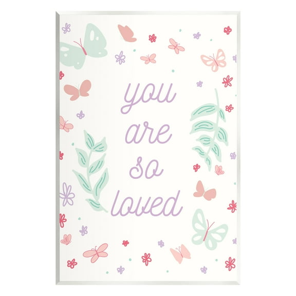 Stupell Industries Floral You Are So Loved Botanical & Floral Painting Unframed Art Print Wall Art, 10 x 15