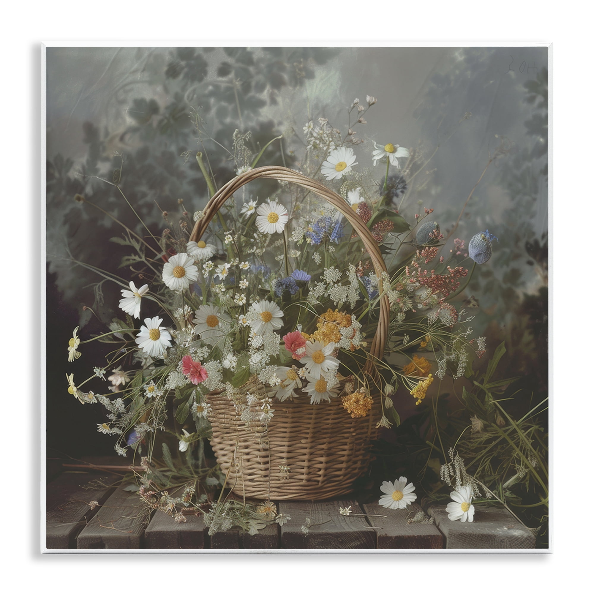 Stupell Industries Florals In A Basket Arrangement Wall Plaque Art, design by Lazar Studio