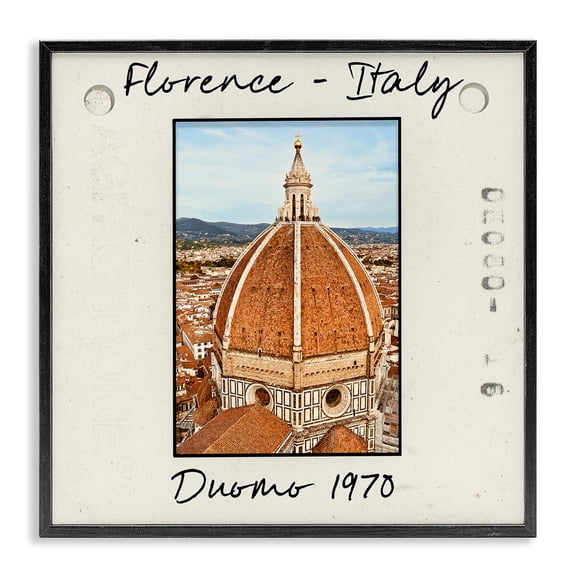 Stupell Industries Florence Italy Travel View Architecture Painting Black Framed Art Print Wall Art, 12 x 12